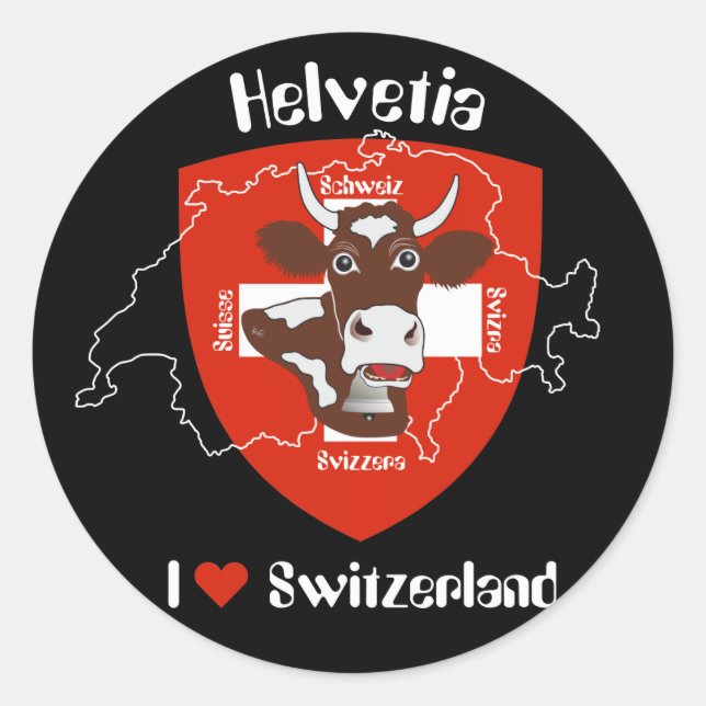 Schweiz  Suisse  Svizzera  Svizra Aufkleber (Vorderseite)