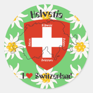 Schweiz Suisse Svizzera Svizra Aufkleber