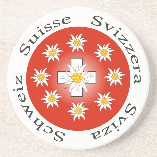 Schweiz Suisse Svizzera Svizra BierŌ Untersetzer (Vorne)