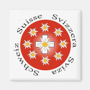 Schweiz Suisse Svizzera Svizra Suisse Magnet