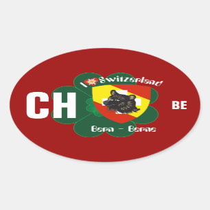 Schweiz Suisse Svizzera Svizra Switzerland Kleber Ovaler Aufkleber