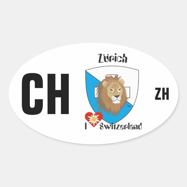 Schweiz Suisse Svizzera Svizra Switzerland Kleber Ovaler Aufkleber (Vorderseite)