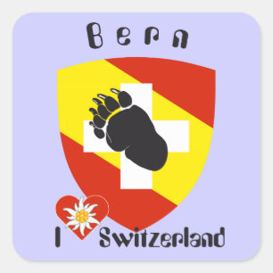 Schweiz Suisse Svizzera Svizra Switzerland Kleber Quadratischer Aufkleber