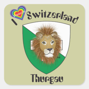 Schweiz Suisse Svizzera Svizra Switzerland Kleber Quadratischer Aufkleber