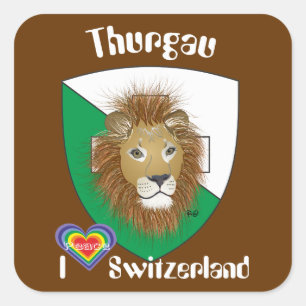 Schweiz Suisse Svizzera Svizra Switzerland Kleber Quadratischer Aufkleber