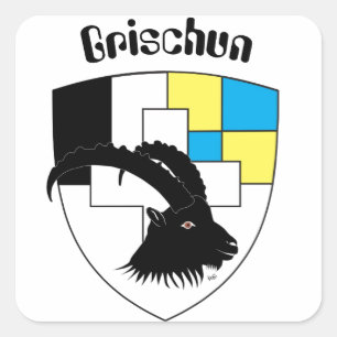 Schweiz Suisse Svizzera Svizra Switzerland Kleber Quadratischer Aufkleber