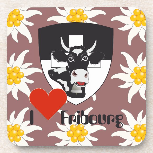 Schweiz Suisse Untersetzer Freiburg Fribourg (Vorderseite)