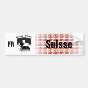 Schweiz Svizzera Suisse Freiburg Autoaufkleber