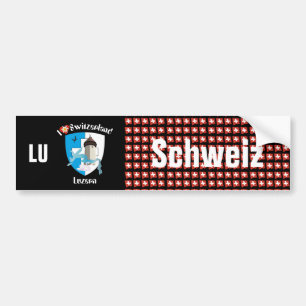 Schweiz Svizzera Suisse Luzern Autoaufkleber