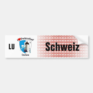 Schweiz Svizzera Suisse Luzern Autoaufkleber
