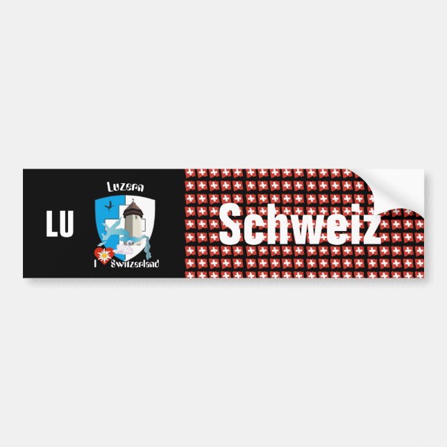 Schweiz Svizzera Suisse Luzern Autoaufkleber (Vorne)