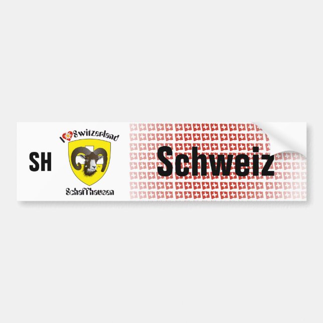 Schweiz Svizzera Suisse Schaffhausen Autoaufkleber (Vorne)