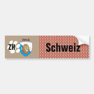 Schweiz Svizzera Suisse Zürich Autoaufkleber