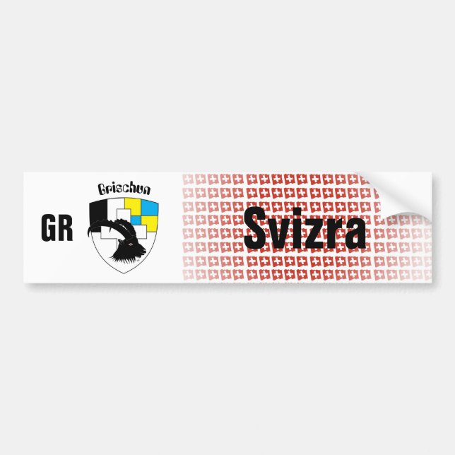 Schweiz Svizzera Svizra Graubünden Autoaufkleber (Vorne)
