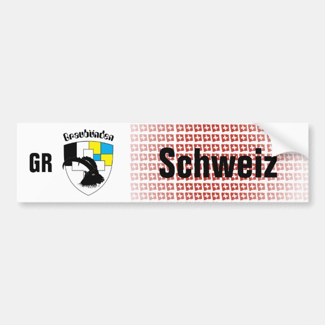 Schweiz Svizzera Svizra Graubünden Autoaufkleber (Vorne)