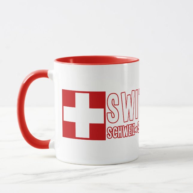 SCHWEIZ - Tasse - Stil & Farbe wählen (Links)