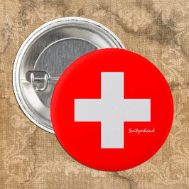 Schweiz-Taste, patriotische Schweizer Flaggenmode Button