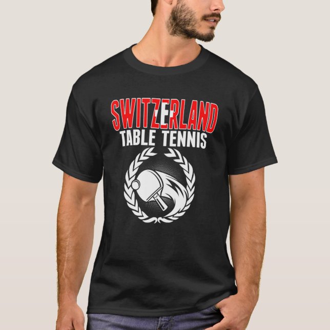 Schweiz Tischtennis Schweizer Pingpong Supplement T-Shirt (Vorderseite)