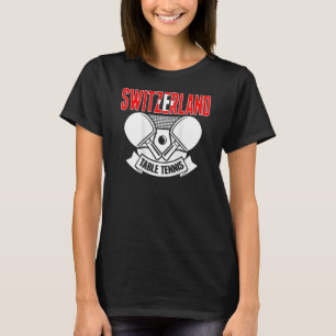 Schweiz Tischtennis Unterstützung Schweizer Pingpo T-Shirt