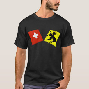 Schweiz- und Schaffhausenflaggen T-Shirt