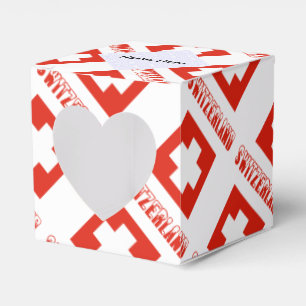 Schweiz und Schweizer Flagge mit Ihrem Namen gekac Geschenkschachtel