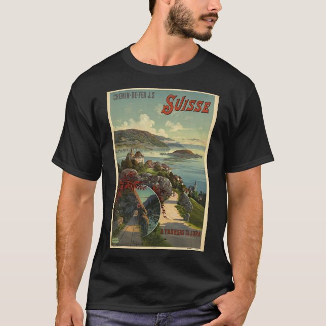 Schweiz Vintag Männer T-Shirt (Vorderseite)