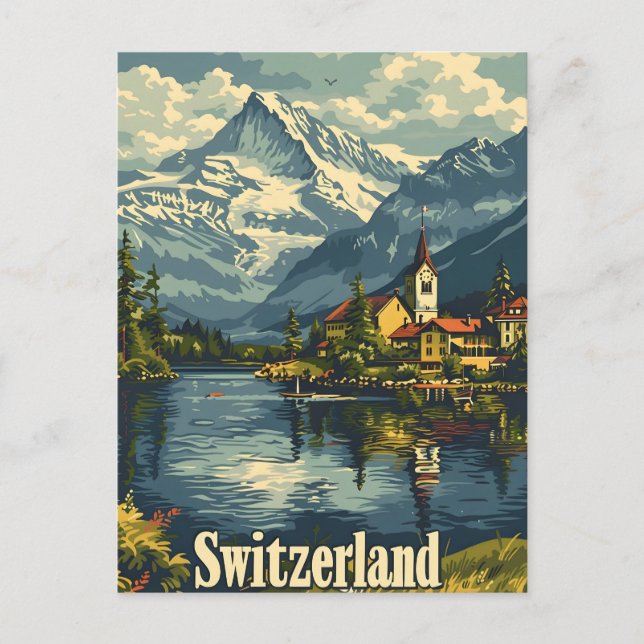 Schweiz Vintag Postkarte (Vorderseite)