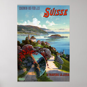 Schweiz Vintag Schweiz Schweiz Tourismus Reisen Poster