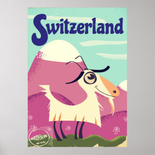 Schweiz Vintages Reiseplakat Poster