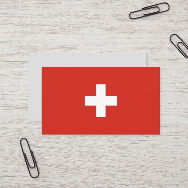 Schweiz Visitenkarte (Vorderseite/Rückseite Beispiel)