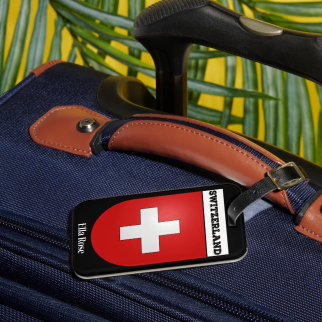 Schweiz Wappen Gepäckanhänger (Vorderseite Insitu 3)