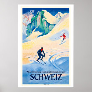 Schweiz Winterfreuden in der Sonninger Hoch Poster