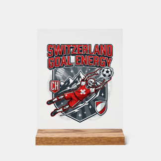 Schweiz Ziel Energie Skelett Stürmer Nationen B Acrylschild