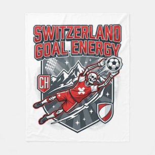 Schweiz Ziel Energie Skelett Stürmer Nationen B Fleecedecke