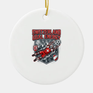 Schweiz Ziel Energie Skelett Stürmer Nationen B Keramik Ornament