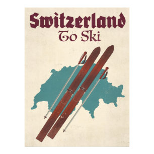 Schweiz zum Skifahren Fotodruck