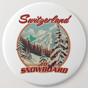 Schweiz zum Snowboardfahren Button