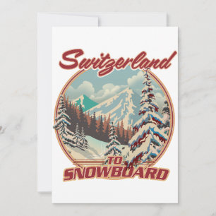 Schweiz zum Snowboardfahren Einladung