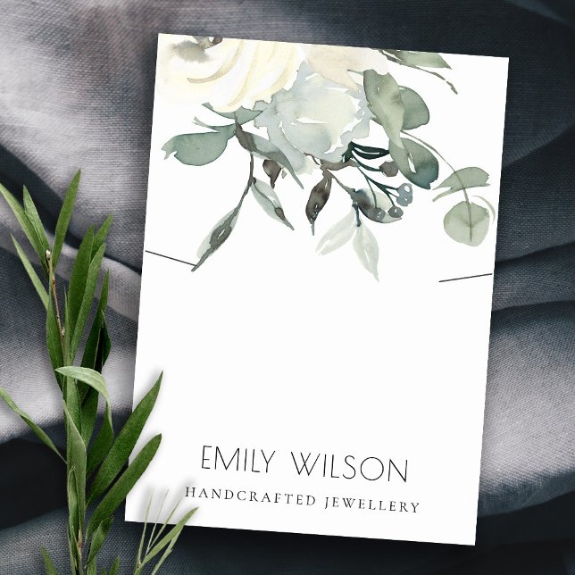 SCHWEIZENDE, WEISSE FLORALBUNCHENANZEIGE VISITENKARTE (Von Creator hochgeladen)