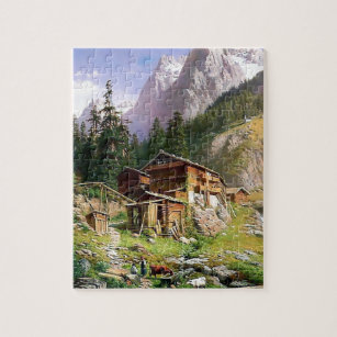 Schweizer Alpen-Blockhausmalerei