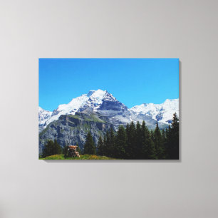 Schweizer Alpen Leinwanddruck