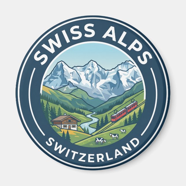 SCHWEIZER ALPEN SCHWEIZ MAGNET (Vorne)