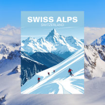 Schweizer Alpen Skifahren, Schweiz Reise Vintage