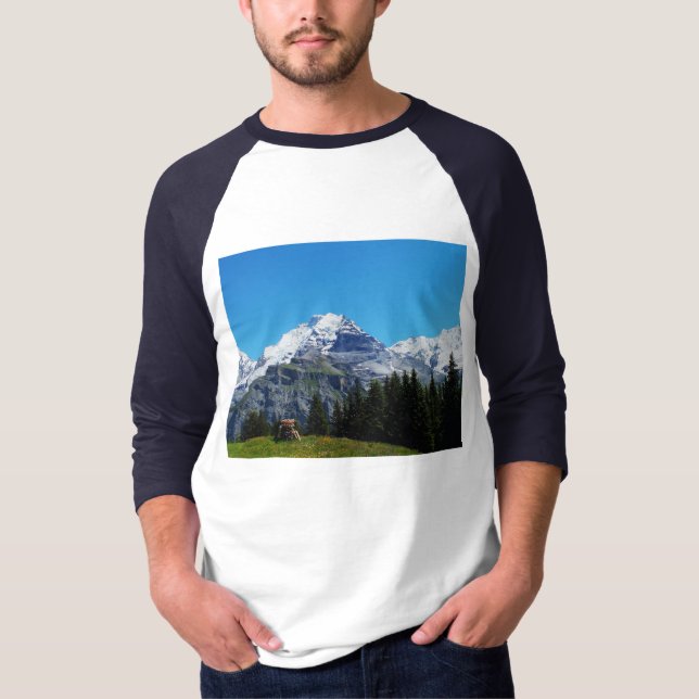 Schweizer Alpen T-Shirt (Vorderseite)