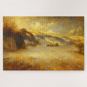Schweizer Alpen Verschneiter Berg Turner Art Puzzl