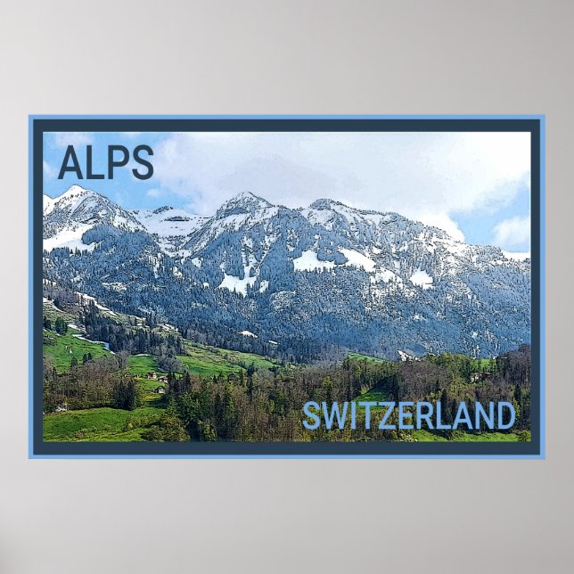 Schweizer Alpenreisen Poster (Vorne)