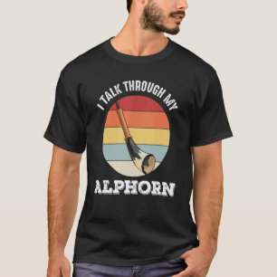 Schweizer Alphormusikinstrument in den Schweizer A T-Shirt