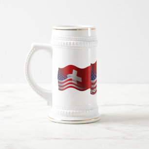 Schweizer-Amerikanische wellenartig bewegende Bierglas