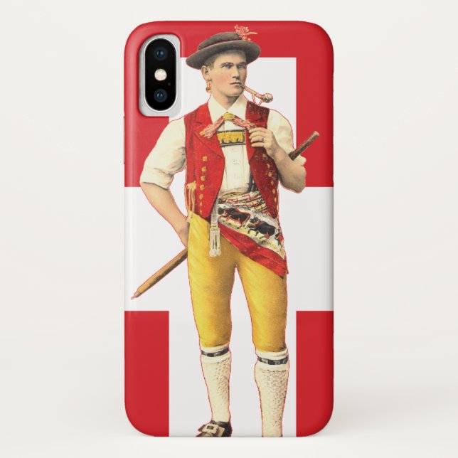 Schweizer Cowboy von Appenzell im traditionellen Case-Mate iPhone Hülle (Rückseite)
