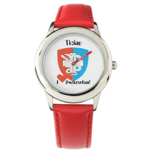 Schweizer Design Tessin Schweiz beobachten Armbanduhr (Vorderseite)